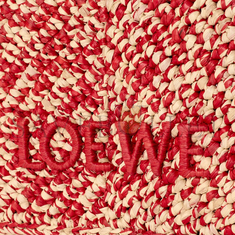 L0ew* CALA MINI BAG IN MELANGE RAFFIA A120HPLX16 (26*13*10cm)
